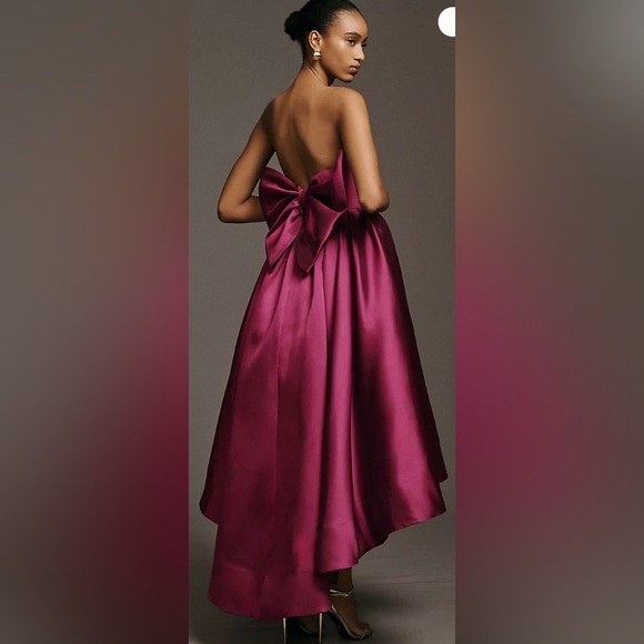 NWOT Hutch Adaleigh Strapless Back-Bow High-Low Maxi Dress - Picture 4 of 16